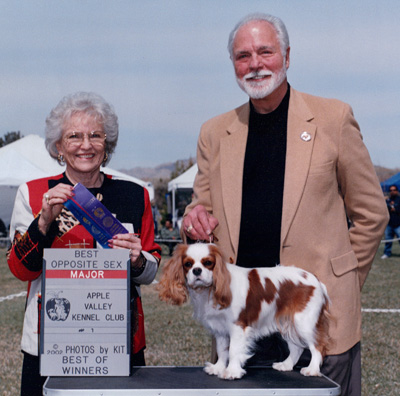 Chuck winning at the Apple Valley Kennel Club dog show